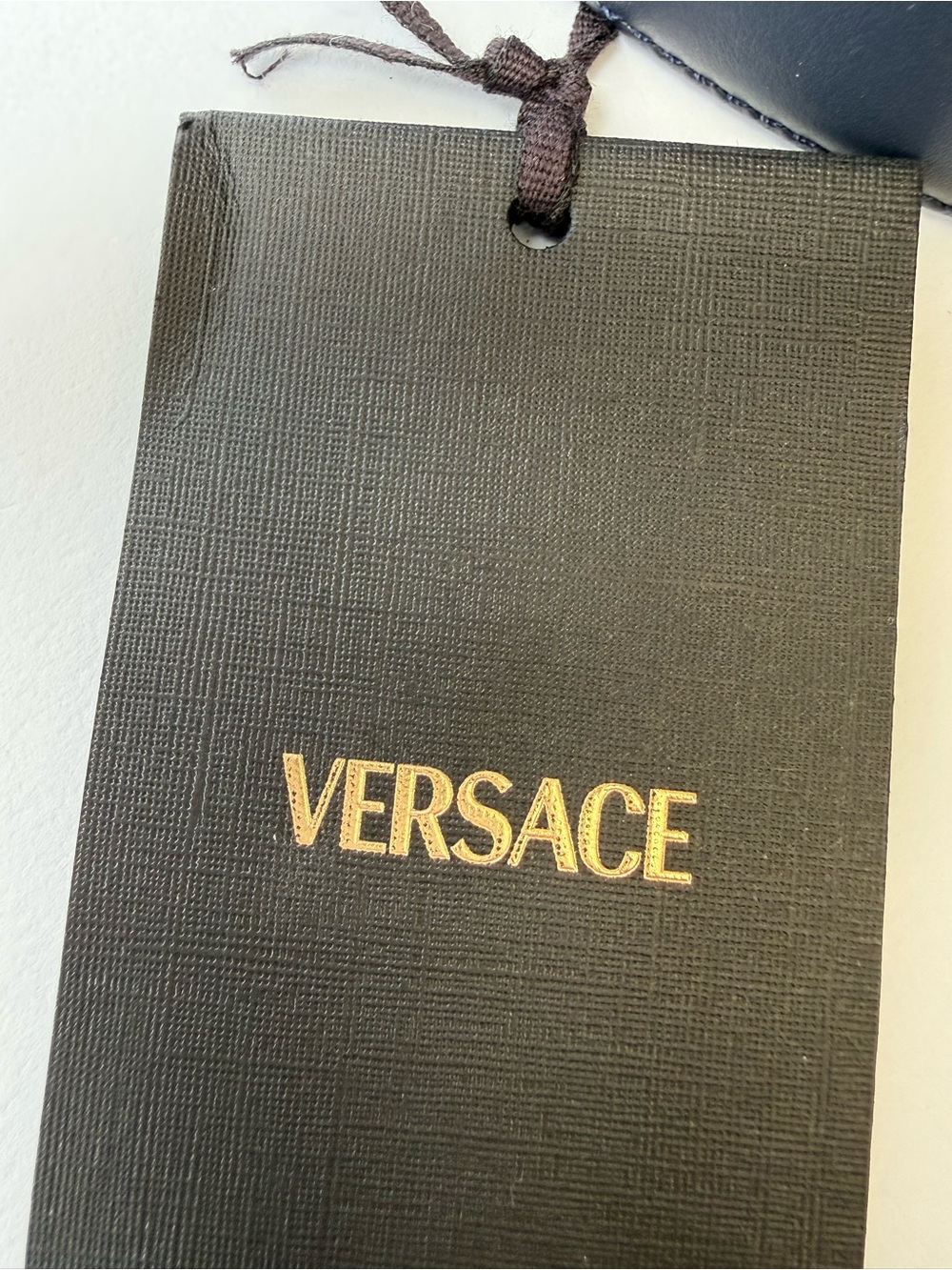 NWT Versace Black/Blue Leather Belt with Silver Medusa Head Buckle- 95/38 - Picture 6 of 10